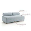 Ver imagem 5 de Sofá 3 Lugares e Puff para Sala Orgânico Nara Base Fixa Bouclê Ted D03 - D'Rossi