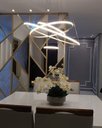 Ver imagem 2 de Lustre Pendente Anel de Led Hoop 4 Argolas Aros em Alumínio 122w