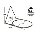 Ver imagem 2 de Kit 3 Suportes 16cm Anel Redondo Pendurar Vaso Planta Parede