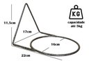 Ver imagem 2 de Kit 3 Suportes 16cm Anel Redondo Pendurar Vaso Planta Parede