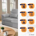 Ver imagem 4 de Sofá Retrátil Reclinável America 2,00m Suede