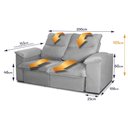 Ver imagem 3 de Sofá Retrátil Reclinável America 2,00m Suede