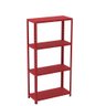 Estante de Aço com 4 Prateleiras Linha Light 1,40 M Vermelho - 1