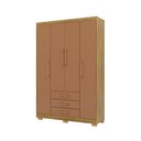 Ver imagem 7 de Guarda Roupa Casal Espanha 4 Portas de Bater 3 Gavetas MDP Nature Camarim Vila Rica