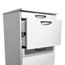 Ver imagem 2 de Carrinho Mesa Auxiliar Cabeleireira Salão 2 Gavetas Cor Branca