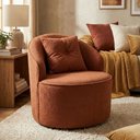 Ver imagem 2 de Poltrona Orgânica Decorativa Confortável Amore Bouclê Terracota - Vimont Moveis