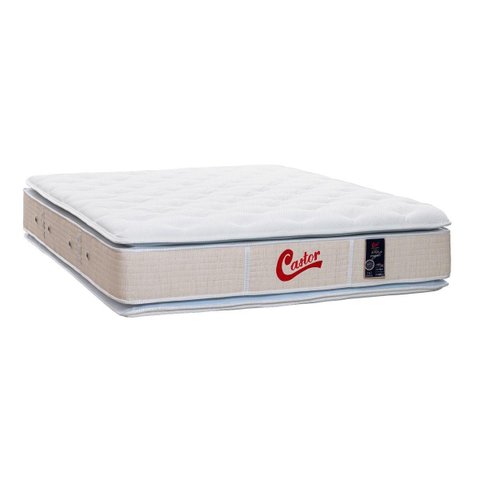 Colchão King Castor Vitagel Super Luxo Pocket Double Face 193X203X36