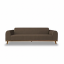 Ver imagem 2 de Sofá Living Átila Velusoft Marrom, 2,50 Metros, Design Retrô.