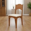 Ver imagem 7 de Mesa de Jantar Dalla Costa 4 Lugares Tampo MDF Redondo Freijó com Cadeiras Bege Rústico 110cm