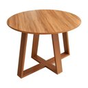 Ver imagem 4 de Mesa de Jantar Dalla Costa 4 Lugares Tampo MDF Redondo Freijó com Cadeiras Bege Rústico 110cm