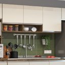 Ver imagem 6 de Cozinha Completa Modulada 3 Balções 3 Armários Aéreos e 2 Nichos Athena Marrom