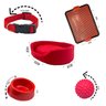 Kit Pet Médio Cama Europa Sanitário Comedouro Coleira Bola - Vermelho - 3