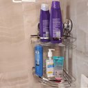 Ver imagem 2 de Suporte Porta Shampoo com Ventosa de Canto Aço Cromado Banheiro Faciliti Schmitt