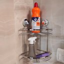 Ver imagem 3 de Suporte Porta Shampoo com Ventosa de Canto Aço Cromado Banheiro Faciliti Schmitt