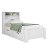 Cama Solteiro Invicta com Baú e 2 Gavetas Branco - PR Móveis - 1