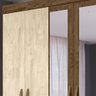 Guarda Roupa 6 Portas C/Espelho 8963 Castanho Wood Avela - 4