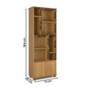 Ver imagem 4 de Livreiro Taurus Sala Escritório com 2 Portas e Nichos Cinamomo