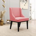 Ver imagem 2 de Kit 5 Cadeiras Decorativas Sala de Jantar Base Fixa de Madeira Firenze Suede Rosê/Preto G19 - Gran B