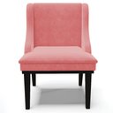 Ver imagem 7 de Kit 5 Cadeiras Decorativas Sala de Jantar Base Fixa de Madeira Firenze Suede Rosê/Preto G19 - Gran B