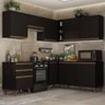 Armário de Cozinha Completa de Canto 392cm Preto Reims Madesa 01 - 2