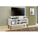 Ver imagem 1 de Rack Lion Sala Estar Tv Estante com Nichos e Prateleiras:branco