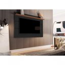Ver imagem 1 de Painel com Prateleira Vivare 1,8 Black-Freijó - Giga