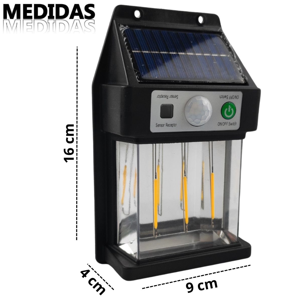 Luminária Refletor Solar Arandela Área Externa Jardim Forte ...