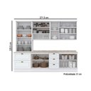 Ver imagem 5 de Cozinha Completa 7 Peças Americana 2 Aéreos 2 Balcões 1 Paneleiro 2 Complementos C5p44 Branco