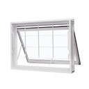 Ver imagem 2 de Janela de Aço Maxim-Ar 60x80cm com Grade Quadriculada e Vidro Liso Qualitysol Ramassol Branco
