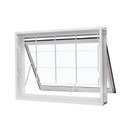 Ver imagem 1 de Janela de Aço Maxim-Ar 60x80cm com Grade Quadriculada e Vidro Liso Qualitysol Ramassol Branco
