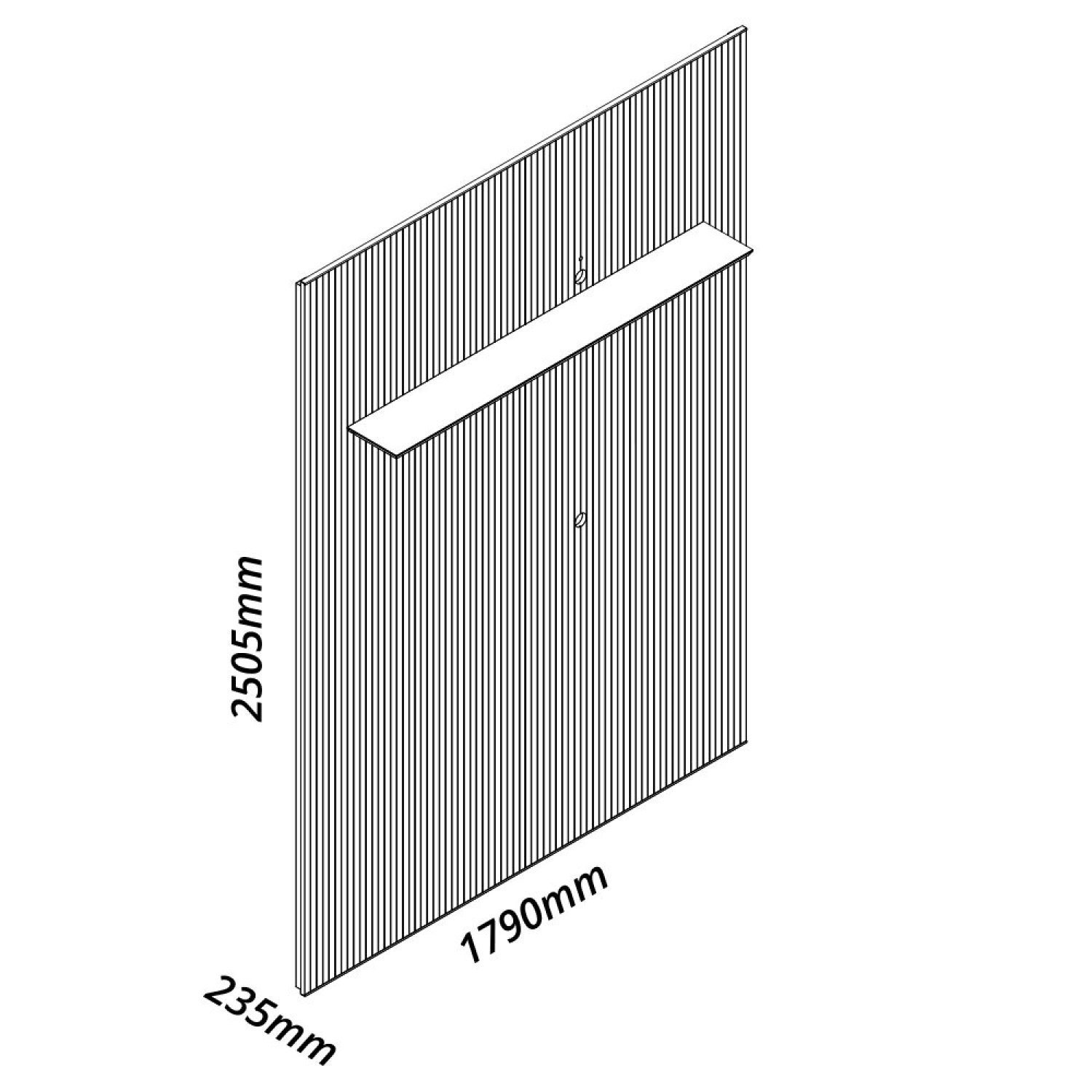 Painel para TV até 75 Polegadas Impressão Ripada com LED Requinte Gelius Móveis - 3