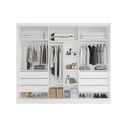 Ver imagem 2 de Guarda Roupa Casal Branco com 1 Espelho 3 Portas de Correr em MDF Nexus Bianchi - Bianchi Moveis