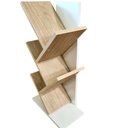 Ver imagem 3 de Livreiro Branco 60cm Partição Madeirado-claro Mdf Prateleira Estante Nicho Livros Revista Infantil