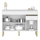 Ver imagem 3 de Armário de Cozinha 4 Peças Balcão com Pia 120cm Lina08 K02 Supremo/Freijó - Mpozenato
