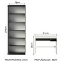 Ver imagem 4 de Kit Escrivaninha Madesa Rubi + Estante Livreiro 6908