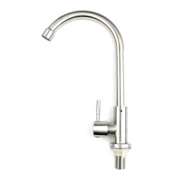 Torneira Cozinha Banheiro Aço Inox 304 Escovado 1/4 - 1