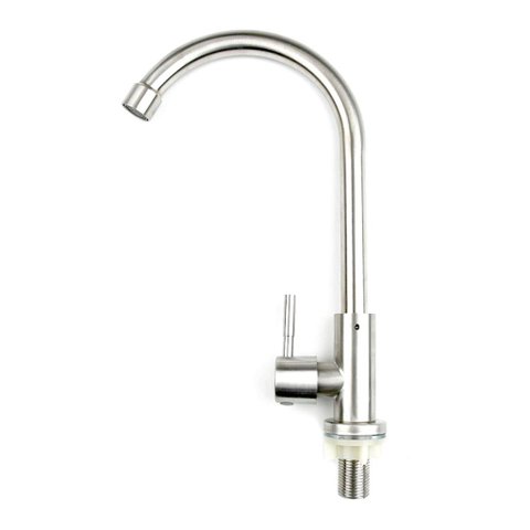 Torneira Cozinha Banheiro Aço Inox 304 Escovado 1/4