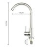 Torneira Cozinha Banheiro Aço Inox 304 Escovado 1/4 - 3