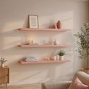 Ver imagem 1 de Kit de 3 Prateleiras 150cm MDF Rosa - On Móveis