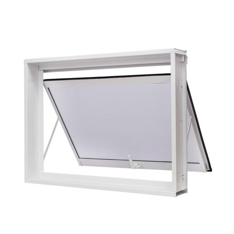 Janela de Aço Maxim-Ar 60x80cm Vidro Boreal Qualitysol Ramassol Branco