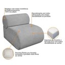 Ver imagem 7 de Kit 2 Poltronas Decorativas Orgânica Virgínia Linho - Doce Sonho Móveis Cinza Claro