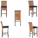 Ver imagem 5 de 7 Banquetas em Alumínio Roma Preta Corda Náutica Tecido 10