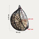 Ver imagem 5 de Balanço Suspenso com Almofada Ninho em Aço e Fibra Sintética
