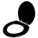 Ver imagem 2 de Assento Sanitário Almofadado Dalia Preto para Vaso Fiori