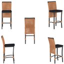 Ver imagem 5 de Mesa Bistro e 4 Banquetas Roma Preta Corda Náutica 12 Terra Cota