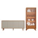 Ver imagem 2 de Conjunto Cristaleira 2 Portas de Vidro com Buffet 4 Portas Delux 100% MDF Prime