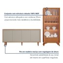 Ver imagem 5 de Conjunto Cristaleira 2 Portas de Vidro com Buffet 4 Portas Delux 100% MDF Prime
