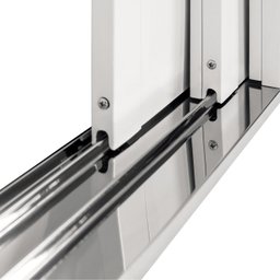 Porta de Aço de Correr 215x152cm 3 Folhas com Vidro Liso Qualitysol Ramassol - 7