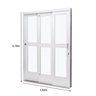 Porta de Aço de Correr 215x152cm 3 Folhas com Vidro Liso Qualitysol Ramassol - 4