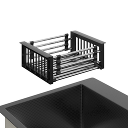 Kit Cuba Gourmet Mônaco Preto Aço Inox 304 e Torneira Gourmet Roma Aço Inox Preto Goldenx - 6